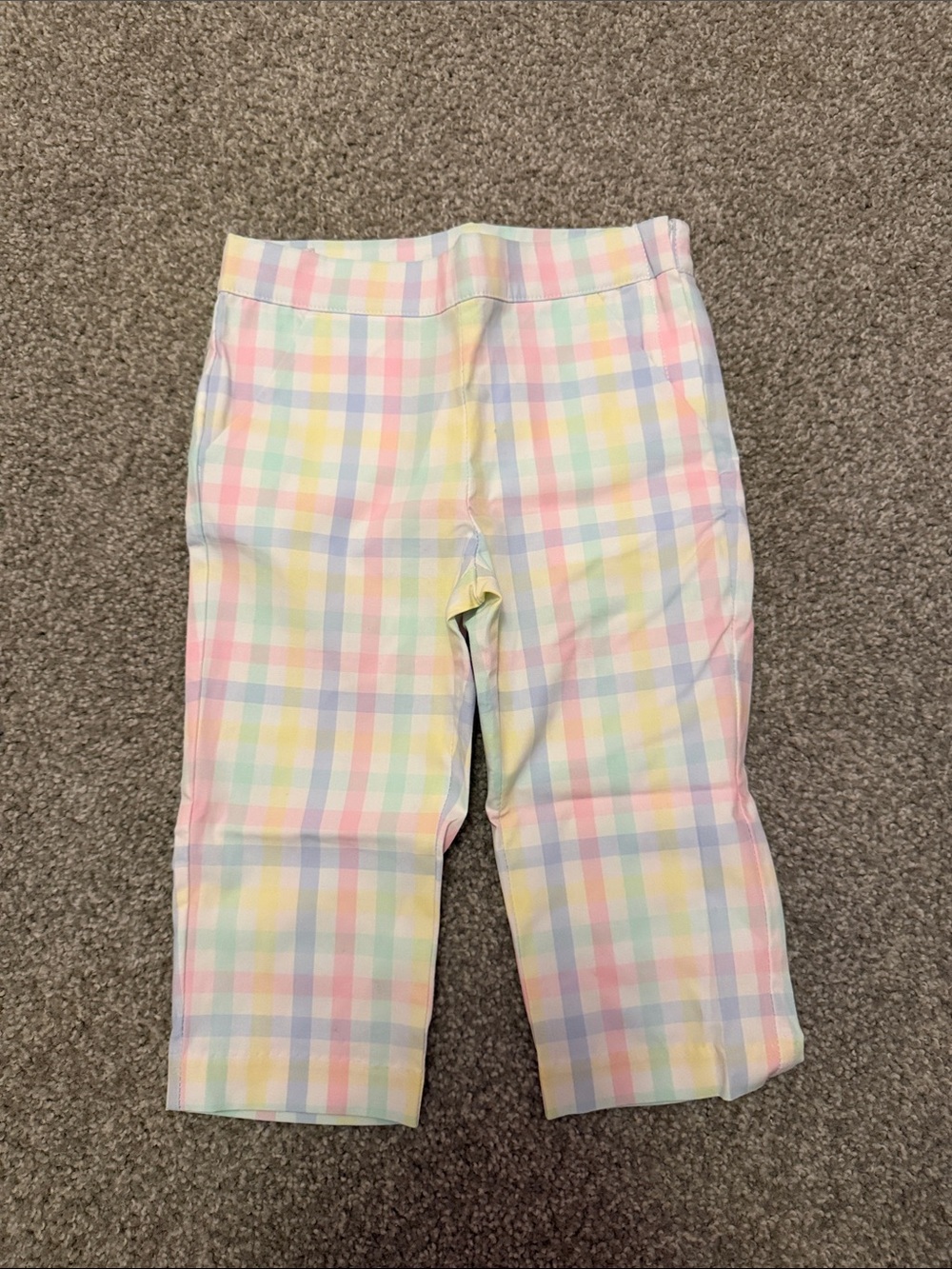 Janie and Jack Pastel Plaid Shorts with Multicolor Stripes